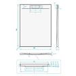SWISS AQUA TECHNOLOGIES - Swiss Aqua Technologies Fusion Receveur de douche 160x90cm en marbre coulé, Blanc (SATFU16090BL) - vignette