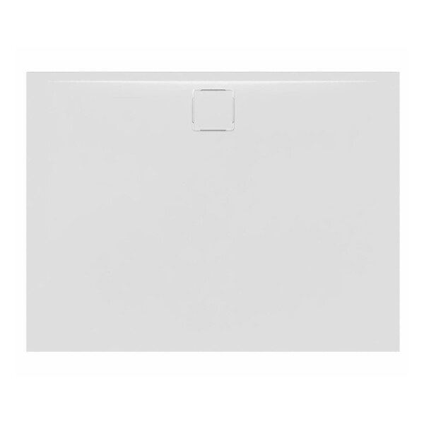 SWISS AQUA TECHNOLOGIES - Swiss Aqua Technologies Vision Receveur de douche 100x80cm + Siphon Eslim90. Marbre coulé, blanc (SATSVVI10080B-S) - large