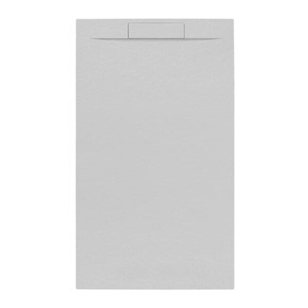 SWISS AQUA TECHNOLOGIES - Swiss Aqua Technologies Fusion Receveur de douche 120x80cm en marbre coulé, Gris perle (SATFU12080GRP) - large