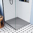 CERAMIA - Ceramia Alda Receveur de douche 90x90cm en pierre de synthèse durable, gris mat (ALD15-9090G) - vignette