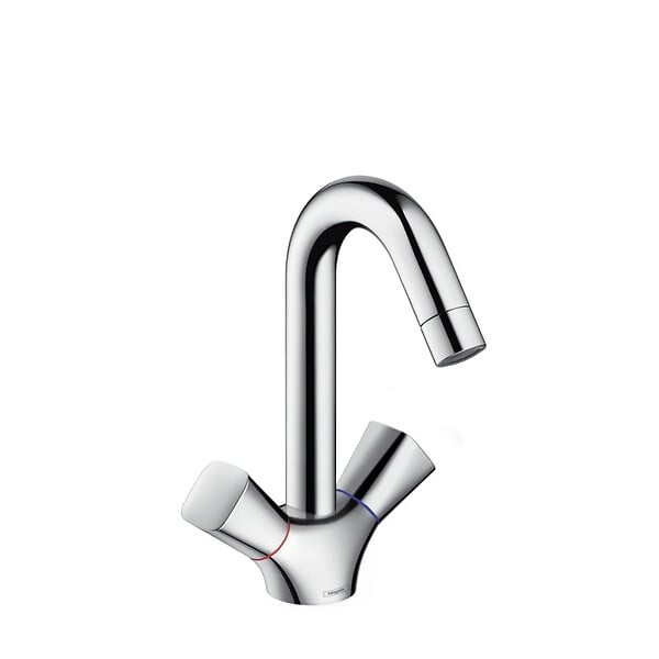 HANSGROHE - Hansgrohe Logis Mélangeur lavabo sans tirette ni vidage, chromé (71221000) - large