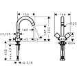 HANSGROHE - Hansgrohe Logis Mélangeur lavabo sans tirette ni vidage, chromé (71221000) - vignette