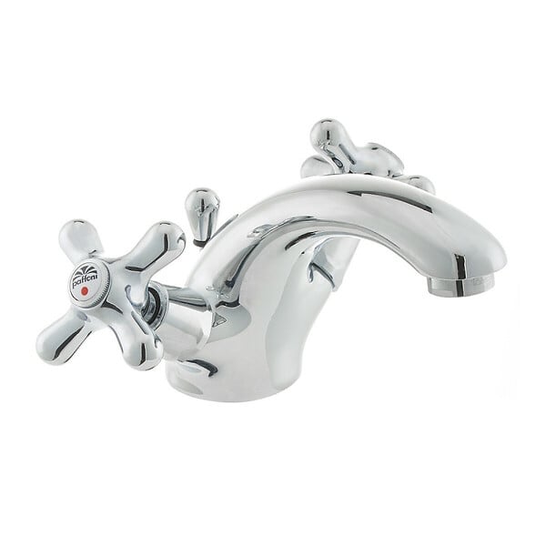 PAFFONI - Paffoni Ricordi Mélangeur de lavabo avec tirette et bonde, Design vintage, Chrome (IR075) - large