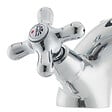 PAFFONI - Paffoni Ricordi Mélangeur de lavabo avec tirette et bonde, Design vintage, Chrome (IR075) - vignette