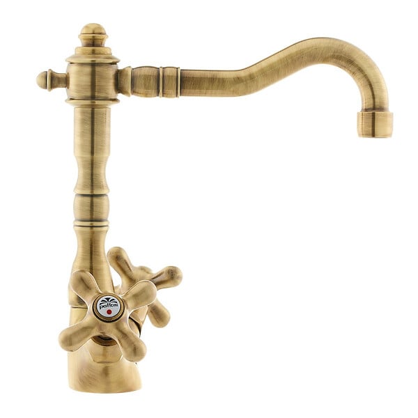 PAFFONI - Paffoni Ricordi Mélangeur XL de lavabo  avec tirette et bonde, Design vintage, Bronze (IR085BR) - large