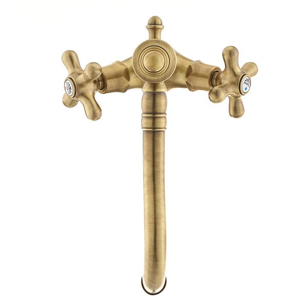 PAFFONI - Paffoni Ricordi Mélangeur XL de lavabo  avec tirette et bonde, Design vintage, Bronze (IR085BR) - large