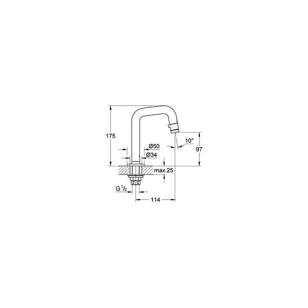 GROHE - Grohe UNIVERSAL NEW- Robinet universel sur colonnette (20202000) - large