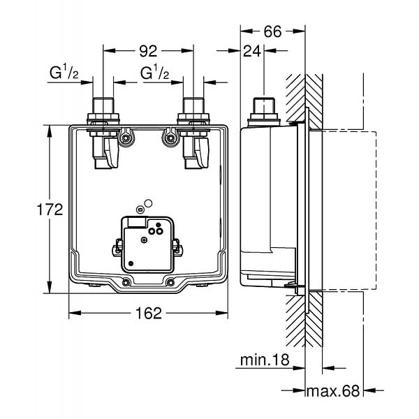 GROHE - Eurosmart Cosmopolitan E  Set de pré-montage (36339001) - large