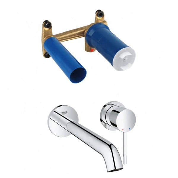 GROHE - Grohe Essence - Mitigeur monocommande 2 trous lavabo Taille L chrome (19967001-set) - large