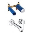 GROHE - Grohe Essence - Mitigeur monocommande 2 trous lavabo Taille L chrome (19967001-set) - vignette
