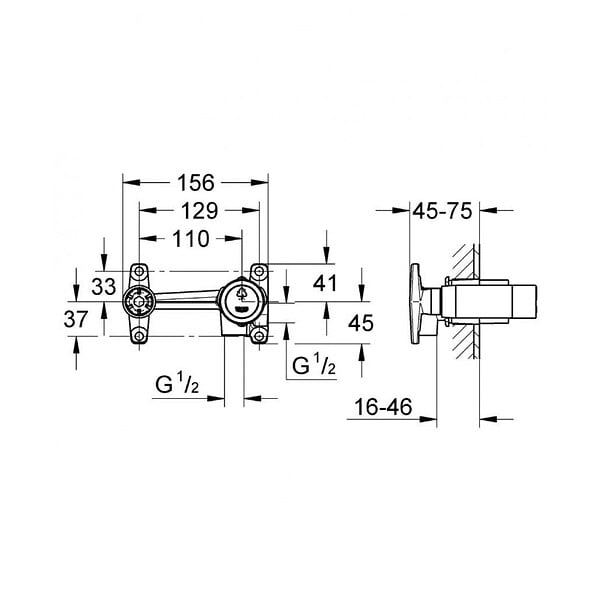 GROHE - Grohe Essence - Mitigeur monocommande 2 trous lavabo Taille L chrome (19967001-set) - large