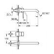 GROHE - Grohe Essence - Mitigeur monocommande 2 trous lavabo Taille L chrome (19967001-set) - vignette
