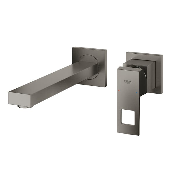 GROHE - Grohe Eurocube mitigeur monocommande 2 trous lavabo, taille S, gris (G23447AL0) - large