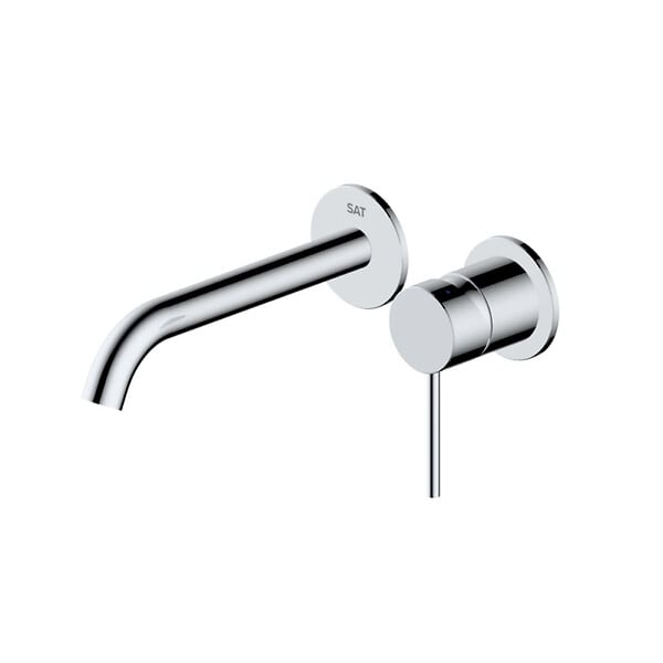 SWISS AQUA TECHNOLOGIES - Swiss Aqua Technologies Aurum mitigeur lavabo encastré à levier avec corps d'encastrement, chrome brillant (SATBAUR101CR) - large