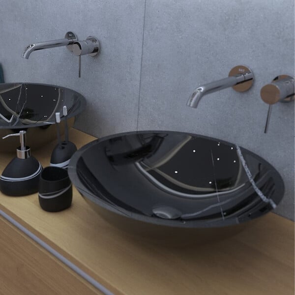 SWISS AQUA TECHNOLOGIES - Swiss Aqua Technologies Aurum mitigeur lavabo encastré à levier avec corps d'encastrement, chrome brillant (SATBAUR101CR) - large