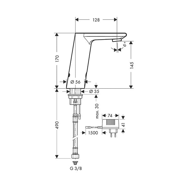 HANSGROHE - Metris S Mitigeur Lavabo électronique (31103000) - large