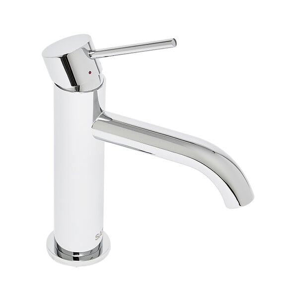SWISS AQUA TECHNOLOGIES - Swiss Aqua Technologies Aurum mitigeur de lavabo 16,5 cm, à levier, sans vidage, chrome brillant (SATBAUR271CR) - large
