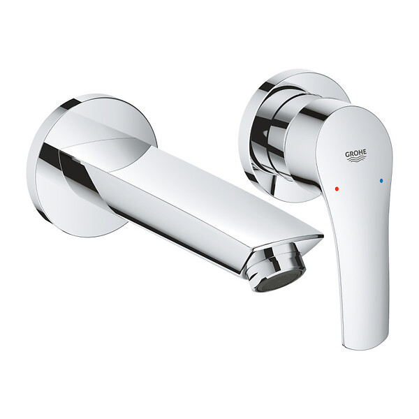GROHE - EUROSMART Mitigeur Monocommande de lavabo, Fixation murale,   2 trous, Chrome(29337003) - large