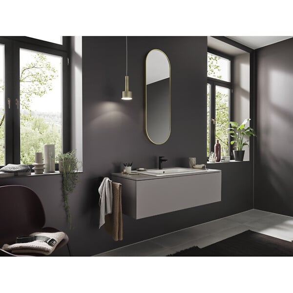 HANSGROHE - Hansgrohe Talis E Mitigeur de lavabo 110 CoolStart sans tirette ni vidage, Noir mat (71714670) - large