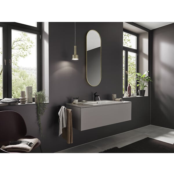 HANSGROHE - Hansgrohe Talis E Mitigeur de lavabo 110 CoolStart sans tirette ni vidage, Noir mat (71714670) - large