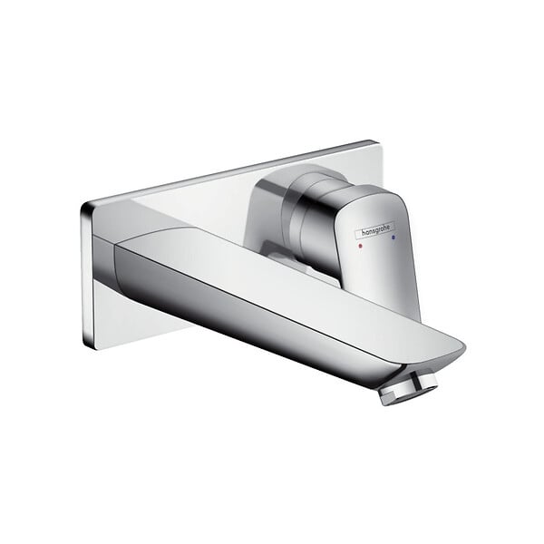 HANSGROHE - Hansgrohe Logis Mitigeur lavabo encastré mural, Bec 195mm, bonde à écoulement libre (71220000) - large