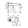 HANSGROHE - Hansgrohe Logis Mitigeur lavabo encastré mural, Bec 195mm, bonde à écoulement libre (71220000) - vignette
