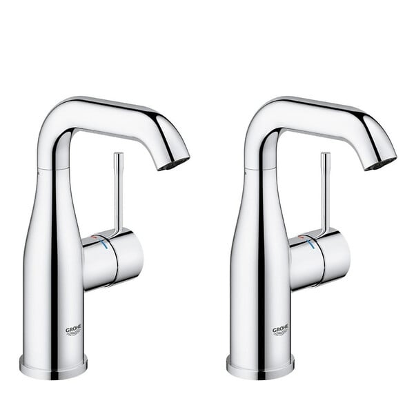 GROHE - Grohe Essence - Lot de 2 mitigeurs monocommande 1/2" Lavabo Taille M (23463001-DUO) - large