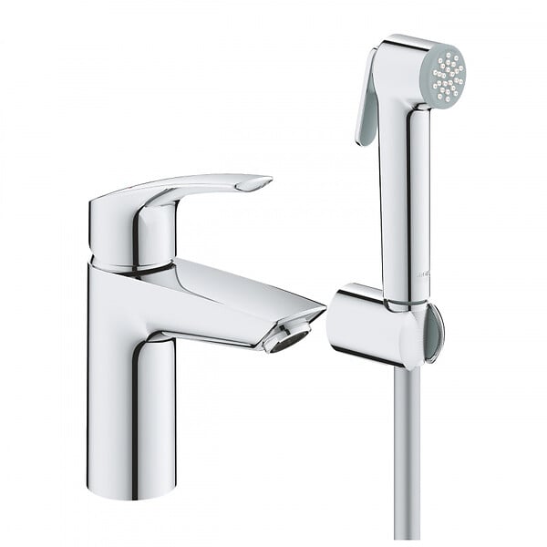 GROHE - Grohe Eurosmart Mitigeur de douche monocommande taille S, avec douchette, Chrome (23124003) - large