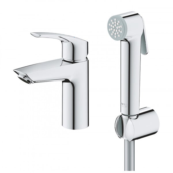 GROHE - Grohe Eurosmart Mitigeur de douche monocommande taille S, avec douchette, Chrome (23124003) - large