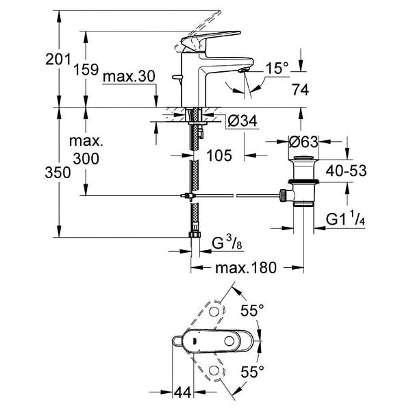 GROHE - Grohe Mitigeur Lavabo Europlus (3261200E) - large