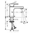 HANSGROHE - Hansgrohe Vernis Shape Mitigeur de lavabo ComfortZone 100 avec cartouche céramique, Chrome (71569000) - vignette