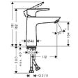 HANSGROHE - Hansgrohe Talis E 110 Mitigeur de lavabo CoolStart sans tirette ni vidage (71714000) - vignette