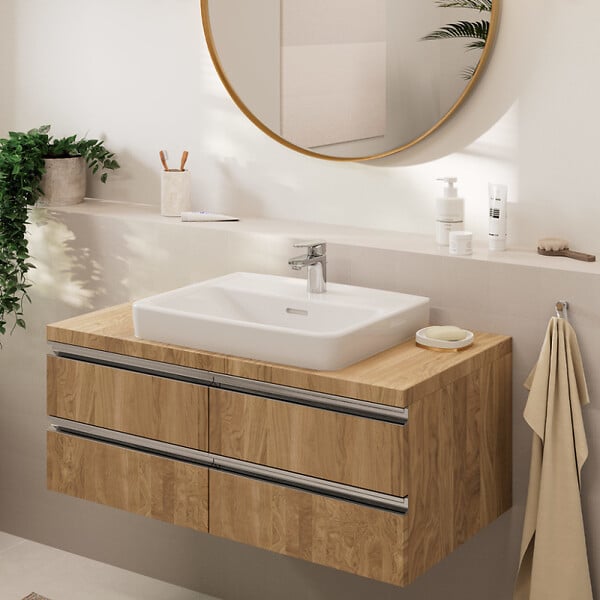 HANSGROHE - Hansgrohe Vernis Blend Lot de 2 Mitigeurs de lavabo 70 CoolStart avec tirette et vidage synthétique (71584000-DUO) - large
