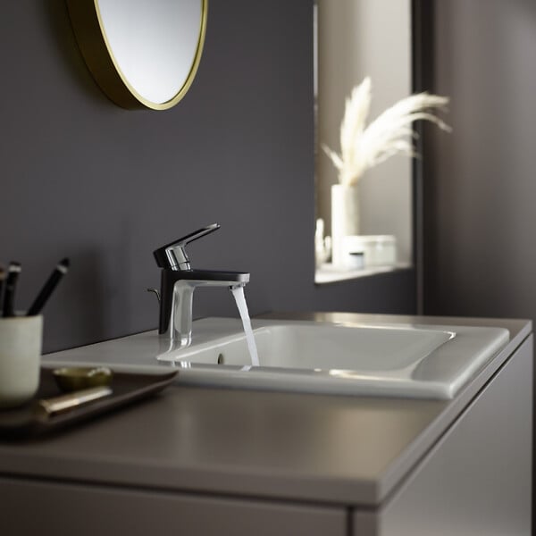 HANSGROHE - Hansgrohe Vernis Blend Lot de 2 Mitigeurs de lavabo 70 CoolStart avec tirette et vidage synthétique (71584000-DUO) - large