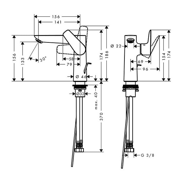 HANSGROHE - Talis E 150 Mitigeur de lavabo (71754000) - large