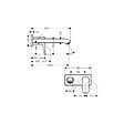HANSGROHE - Metris Set Mitigeur monocommande lavabo encastré mural Chrome Bec long + Bonde écoulement libre + Corps encastré (31086000-SET) - vignette