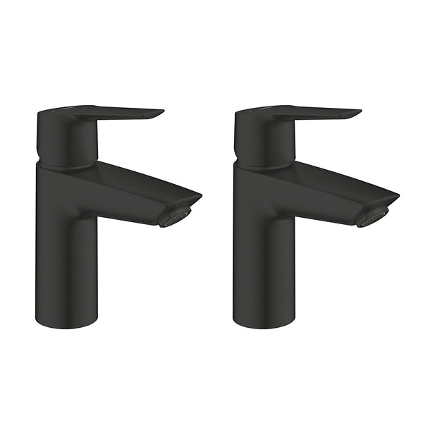 GROHE - Grohe Lot de deux  START Mitigeur lavabo taille S, noir mat (235512432-GroheBlackDuo) - large