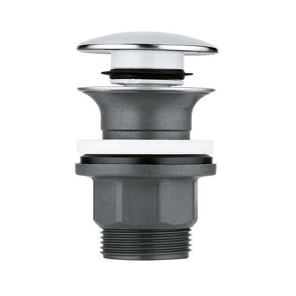 GROHE - Grohe Essence Set Mitigeur monocommande 1/2" Lavabo Taille M + Bonde clic clac Grohe pour lavabo avec trop-plein (23463001-CLICCLAC) - large