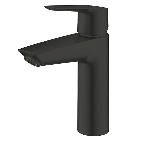 GROHE - Grohe START Mitigeur monocommande lavabo taille M, avec bonde clic-clac, noir mat (G-235752432) - large
