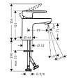 HANSGROHE - Vernis Blend Mitigeur de lavabo, avec cartouche en céramique, sans tirette ni vidage, Chrome (71558000) - vignette