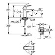 GROHE - Grohe EUROSMART Mitigeur monocommande de lavabo Taille S, Bonde Clic-clac Chrome (23924003) - vignette