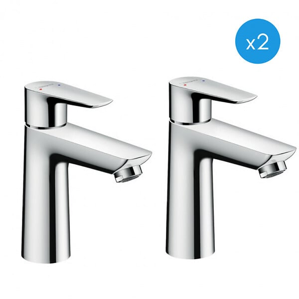 HANSGROHE - Hansgrohe Talis E 110 Lot de 2 mitigeurs de lavabo (71711000-DUO) - large