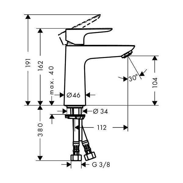 HANSGROHE - Hansgrohe Talis E 110 Lot de 2 mitigeurs de lavabo (71711000-DUO) - large