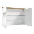 NATUREL - Naturel Armoire à miroir Naturel Stilla 80x60x15 cm blanc (STILLAE08001) - vignette