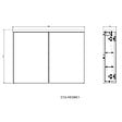 NATUREL - Naturel Armoire à miroir Naturel Stilla 80x60x15 cm blanc (STILLAE08001) - vignette