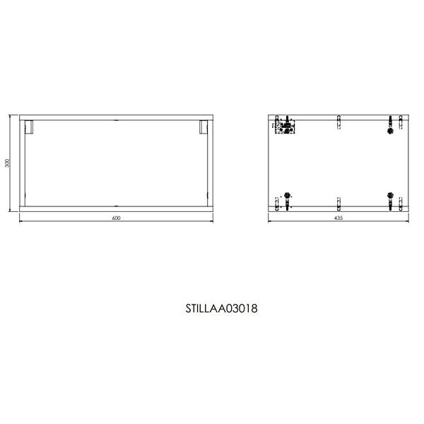NATUREL - Naturel Etagère Naturel Stilla 30x60x44 cm noir mat (STILLAA03018) - large
