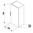 JIKA (GROUPE ROCA) - Armoire de salle de bain suspendue 34,5 x 25 x 75 cm, blanc brillant, Jika Cube (5371.1.176.300.1) - vignette