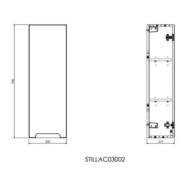 NATUREL - Meuble de salle de bain Naturel Stilla 30x90x22 cm blanc (STILLAC03002) - large