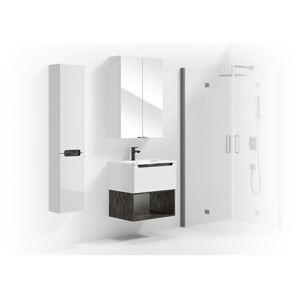 NATUREL - Meuble de salle de bain Naturel Stilla 30x90x22 cm blanc (STILLAC03002) - large