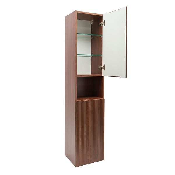 SWISS AQUA TECHNOLOGIES - Swiss Aqua Technologies Evolution 36x165x32 cm meuble de salle de bain suspendu haut, noyer Aida mat (SATEVOV36NA) - large